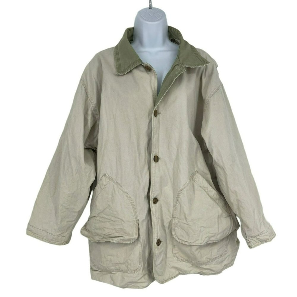 Woolrich Vintage Men's Long Sleeve Button Barn Coat Size L  FLAW